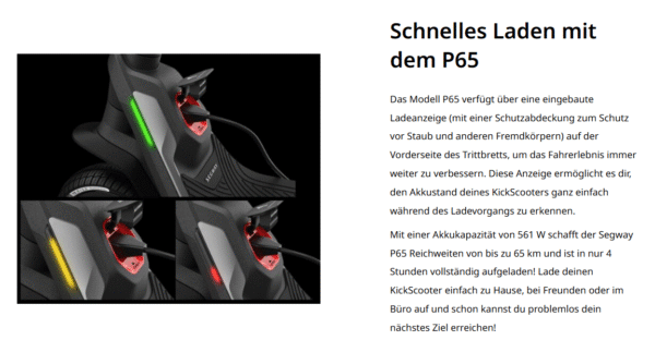 NINEBOT Segway Ninebot KickScooter P65D – Bild 7