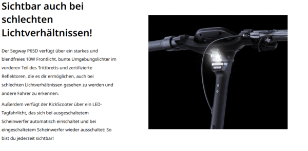 NINEBOT Segway Ninebot KickScooter P65D – Bild 8